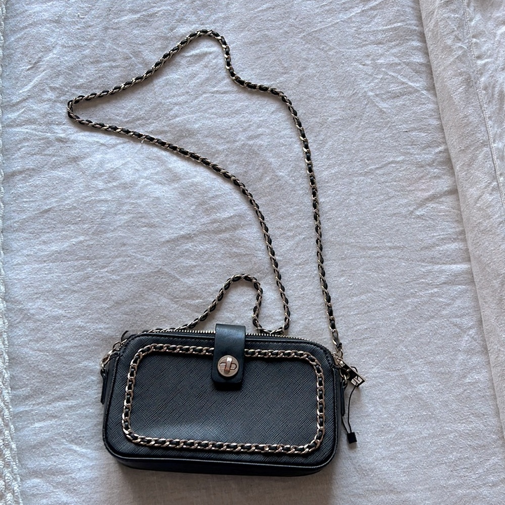 ZARA Basic Black Shoulder Bag/Small Purse/Crossbody Bag